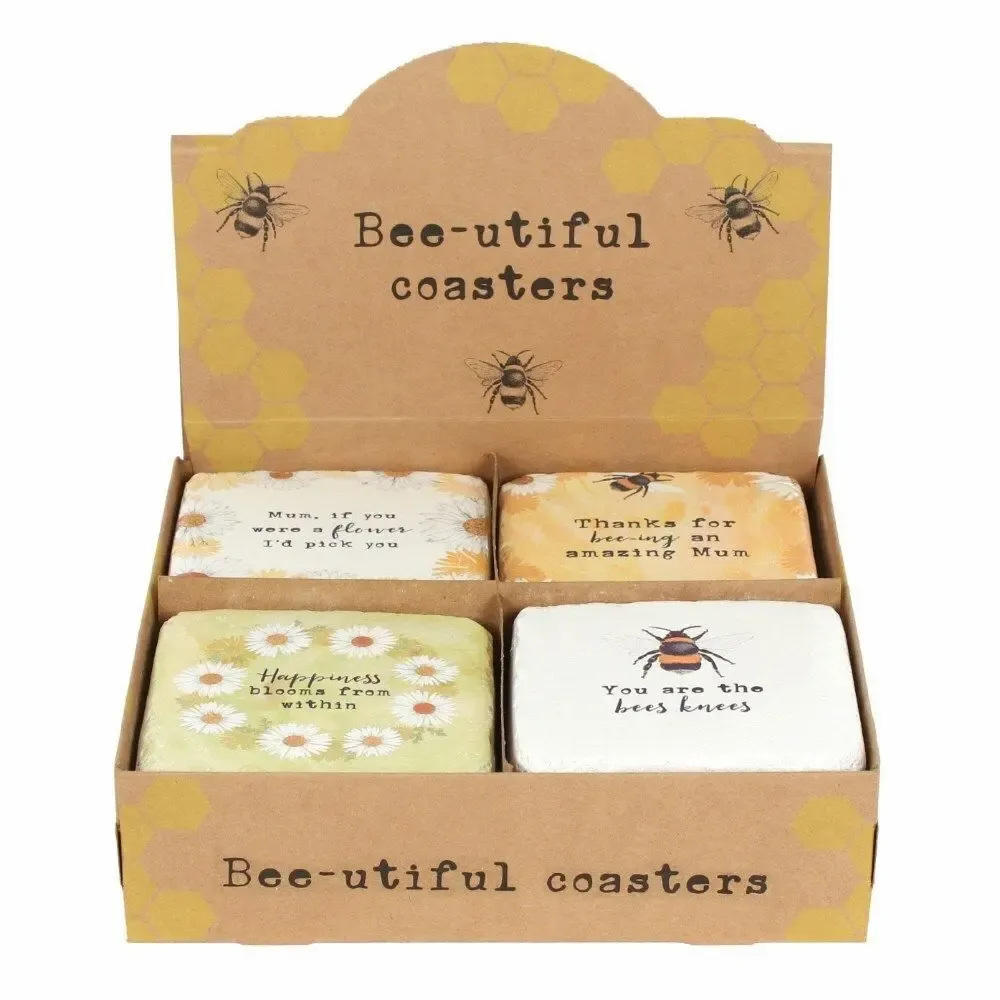 Sets de table - Présentoir de 24 sous-verres « Cueillette de marguerites » - SOMETHING DIFFERENT WHOLESALE