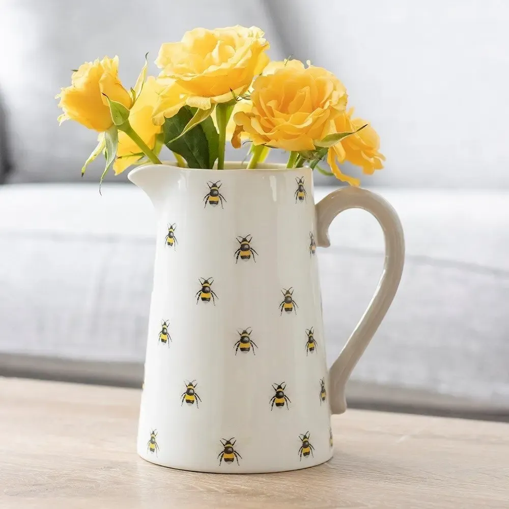 Vases - Bee Ceramic Flower Jug - SOMETHING DIFFERENT WHOLESALE