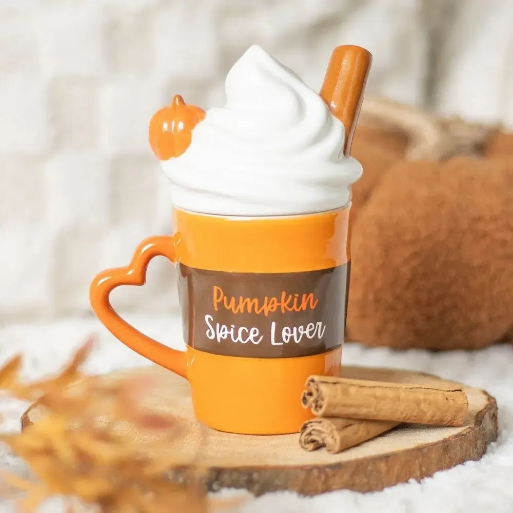 Tasses et mugs - Mug avec couvercle en forme de Pumpkin Spice Latte - SOMETHING DIFFERENT WHOLESALE