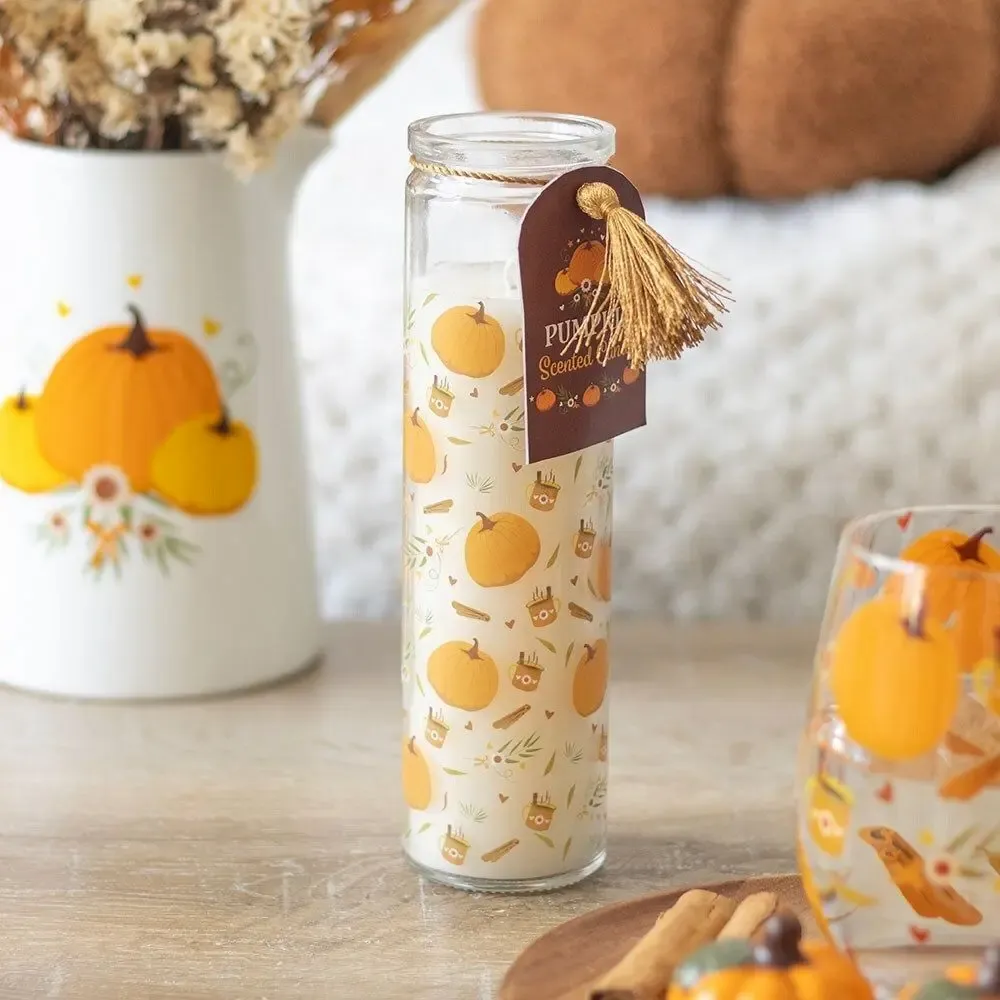 Candles - Pumpkin Print Tube Candle - SOMETHING DIFFERENT WHOLESALE