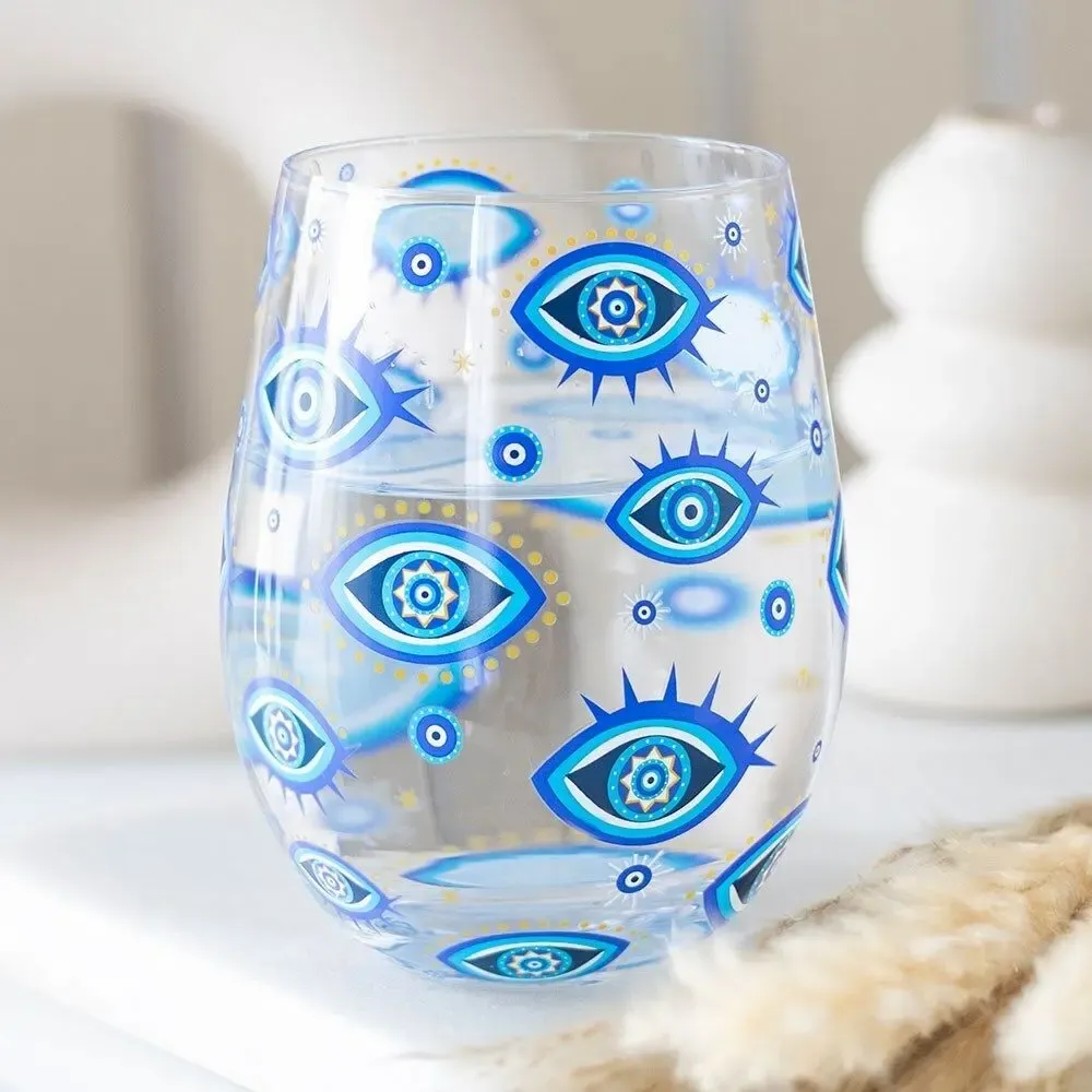 Glass - All Seeing Eye Print Stemless Glass - SOMETHING DIFFERENT WHOLESALE