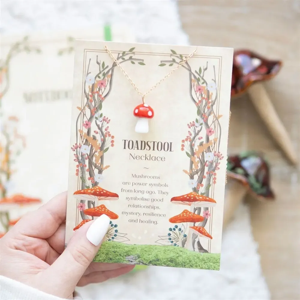 Bijoux - Carte Collier Breloque Champignon - SOMETHING DIFFERENT WHOLESALE