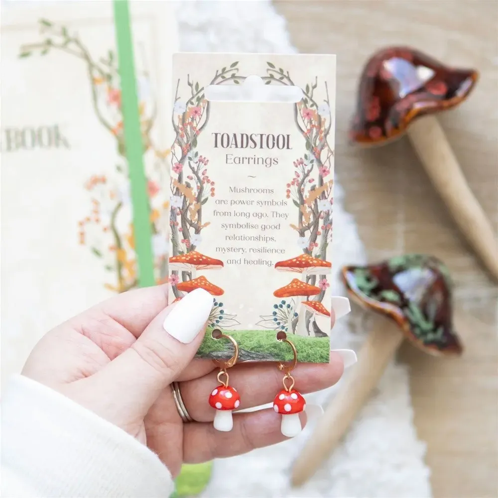 Bijoux - Boucles d'oreilles pendantes en forme de champignon - SOMETHING DIFFERENT WHOLESALE