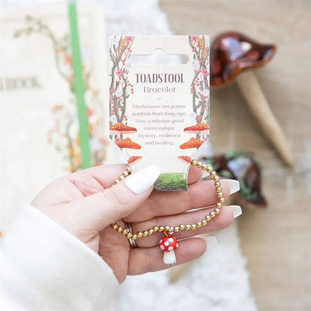 Bijoux - Bracelet à breloques en perles en forme de champignon - SOMETHING DIFFERENT WHOLESALE