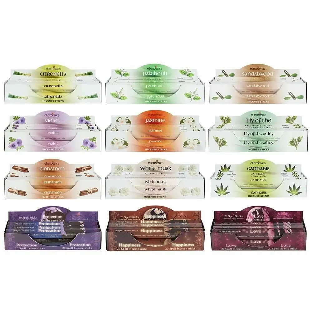 Parfums d'intérieur - Ensemble de bâtonnets d'encens Elements, best-seller - SOMETHING DIFFERENT WHOLESALE