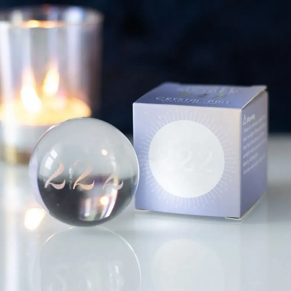 Christmas garlands and baubles - 222 Angel Number Crystal Ball - SOMETHING DIFFERENT WHOLESALE