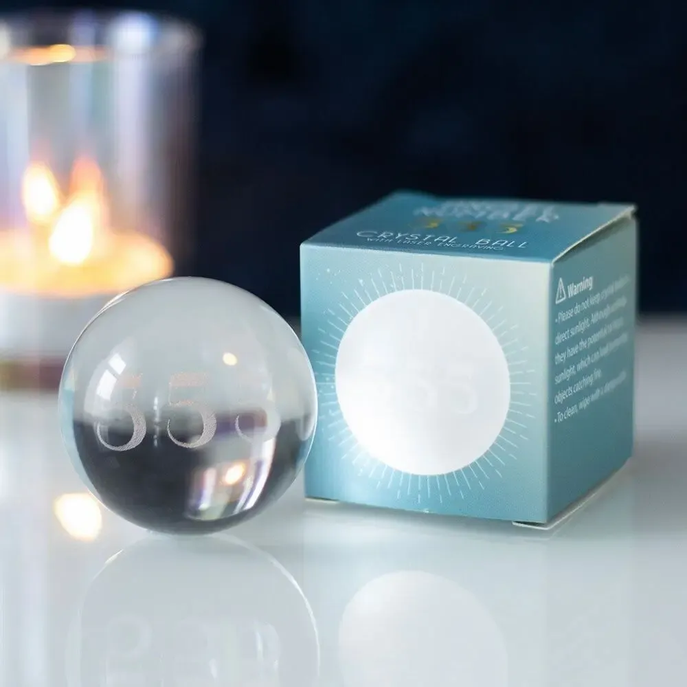 Christmas garlands and baubles - 555 Angel Number Crystal Ball - SOMETHING DIFFERENT WHOLESALE