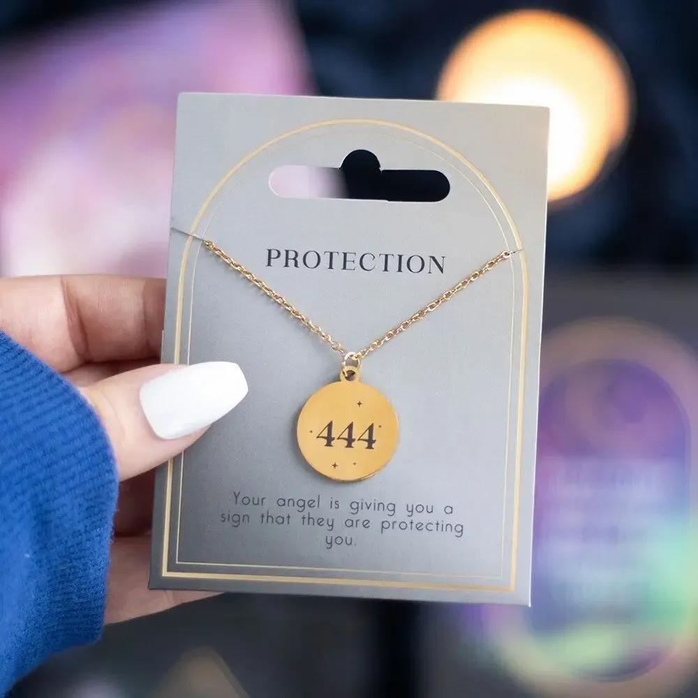 Jewelry - 444 Angel Number Protection Necklace - SOMETHING DIFFERENT WHOLESALE