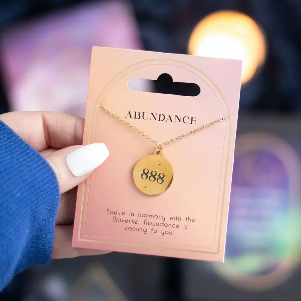Jewelry - 888 Angel Number Abundance Necklace - SOMETHING DIFFERENT WHOLESALE