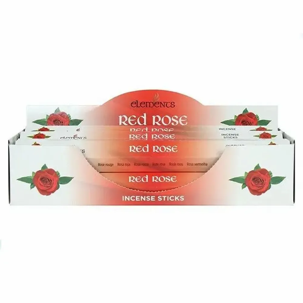 Parfums d'intérieur - Lot de 6 sachets de bâtonnets d'encens Elements Rose Rouge - SOMETHING DIFFERENT WHOLESALE