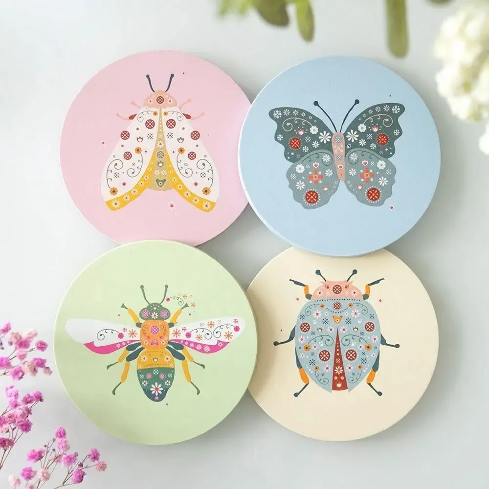 Sets de table - Ensemble de sous-verres à motif d'insectes floraux - SOMETHING DIFFERENT WHOLESALE