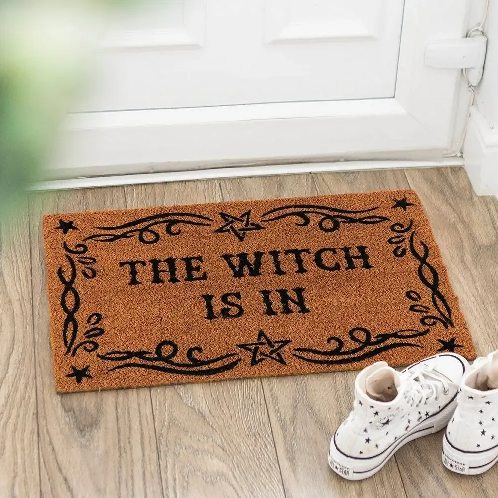 Rugs - Natural The Witch Is In Doormat - SOMETHING DIFFERENT WHOLESALE