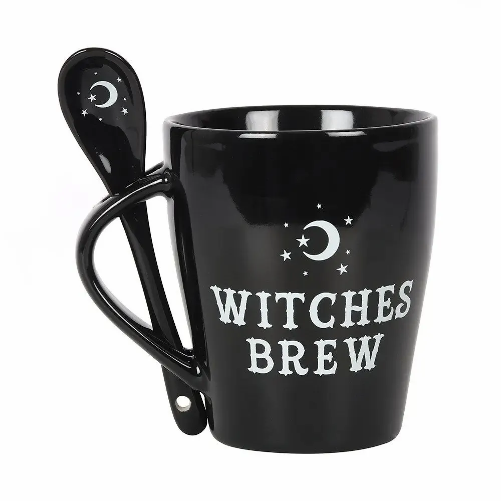 Mugs - Witches Brew Mug and Spoon Set - SOMETHING DIFFERENT WHOLESALE