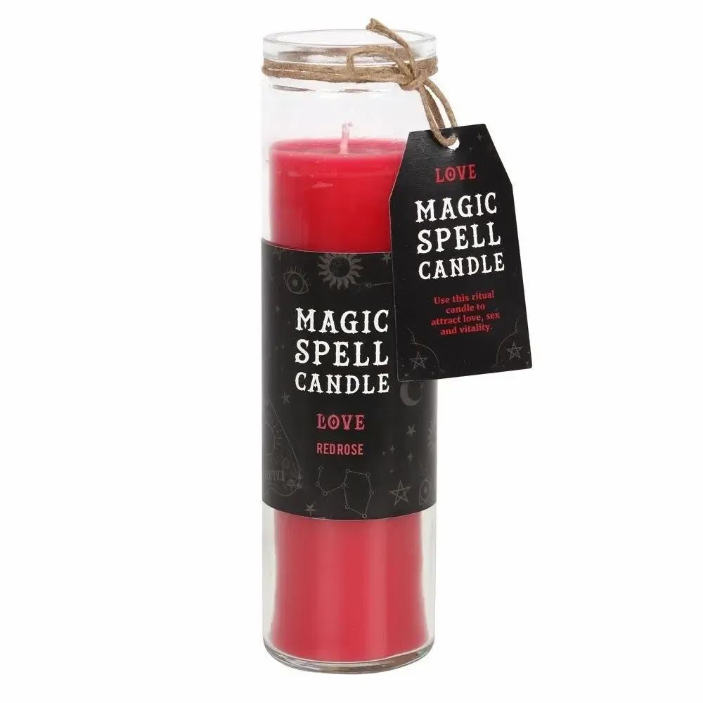 Candles - Rose 'Love' Spell Tube Candle - SOMETHING DIFFERENT WHOLESALE