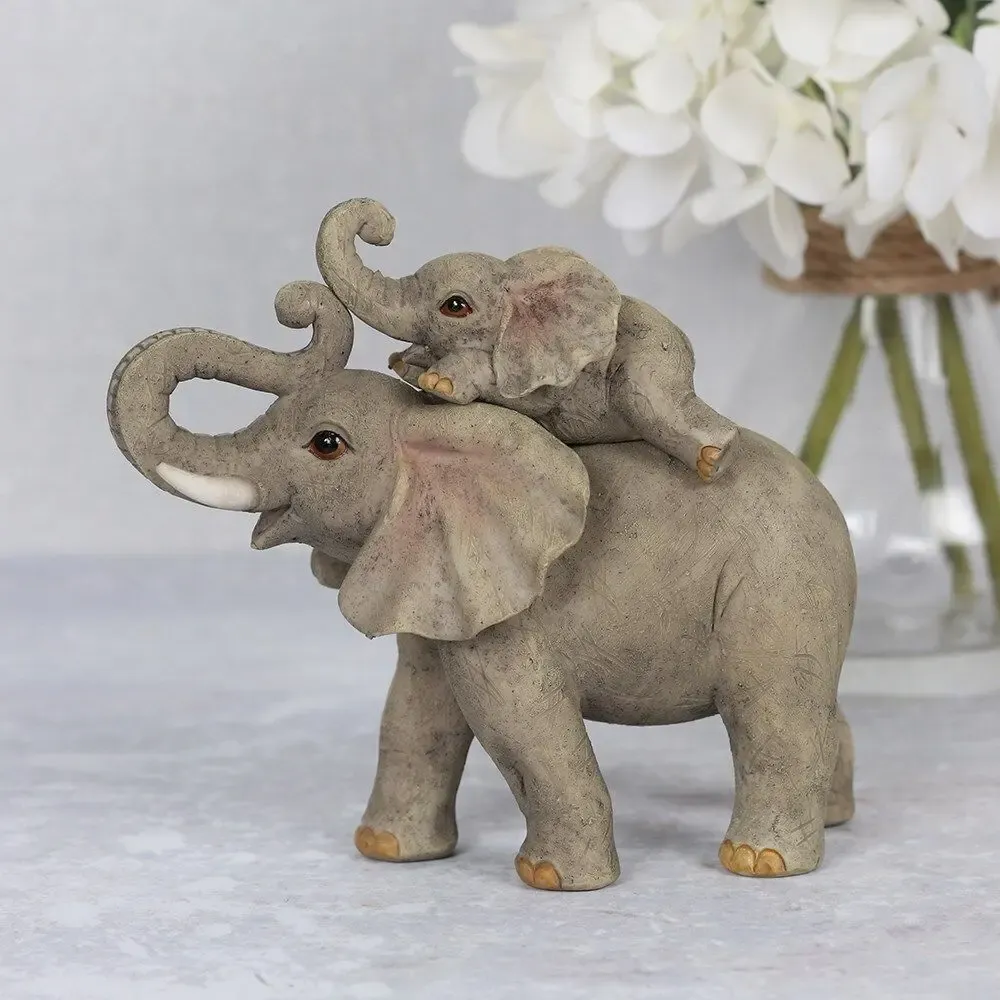 Ornaments - Elephant Adventure Mother and Baby Elephant Ornament - SOMETHING DIFFERENT WHOLESALE