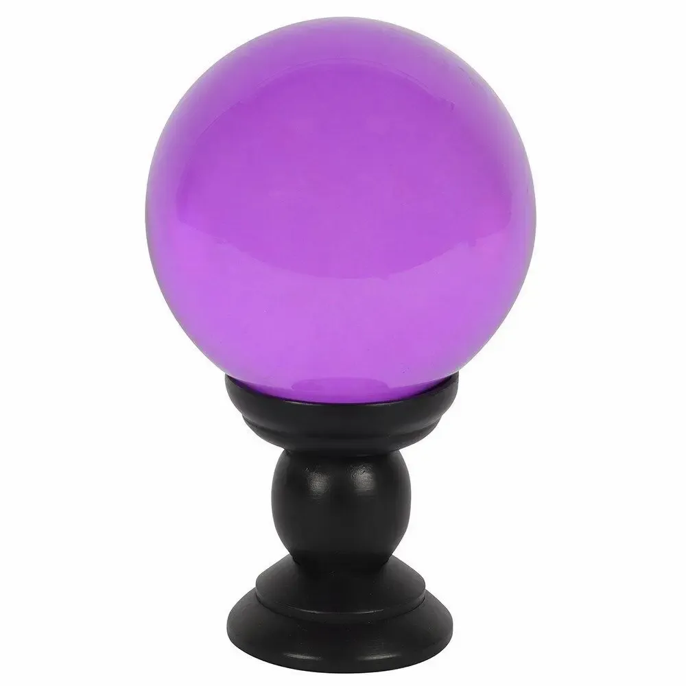Guirlandes et boules de Noël - Grande boule de cristal violette sur support - SOMETHING DIFFERENT WHOLESALE