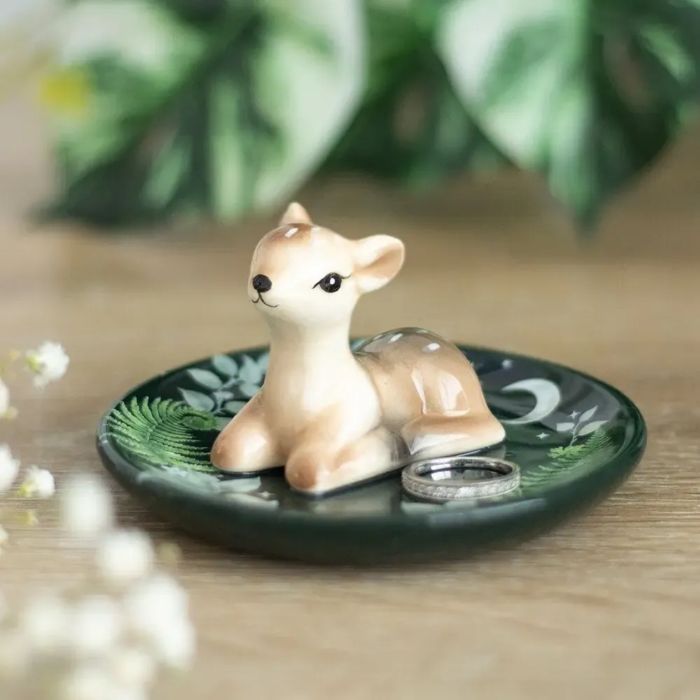 Jewelry - Green Fawn Trinket Dish - SOMETHING DIFFERENT WHOLESALE