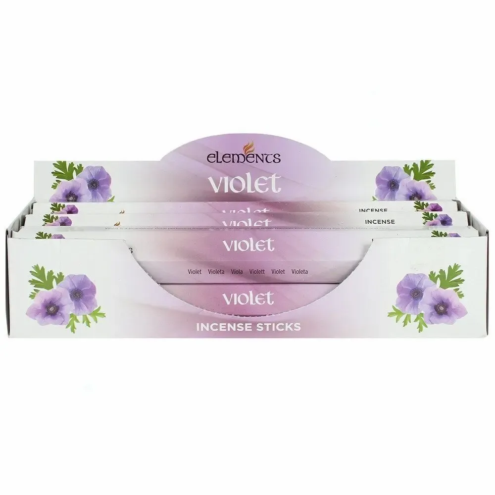 Parfums d'intérieur - Lot de 6 sachets de bâtonnets d'encens violet Elements - SOMETHING DIFFERENT WHOLESALE