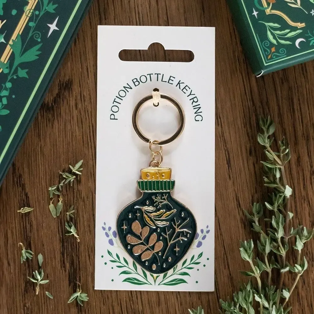 Decorative objects - Green Witch Potion Bottle Keyring - SOMETHING DIFFERENT WHOLESALE