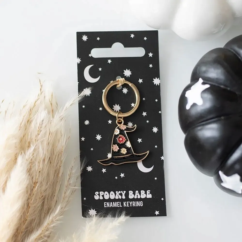 Decorative objects - Spooky Babe Witch Hat Keyring - SOMETHING DIFFERENT WHOLESALE