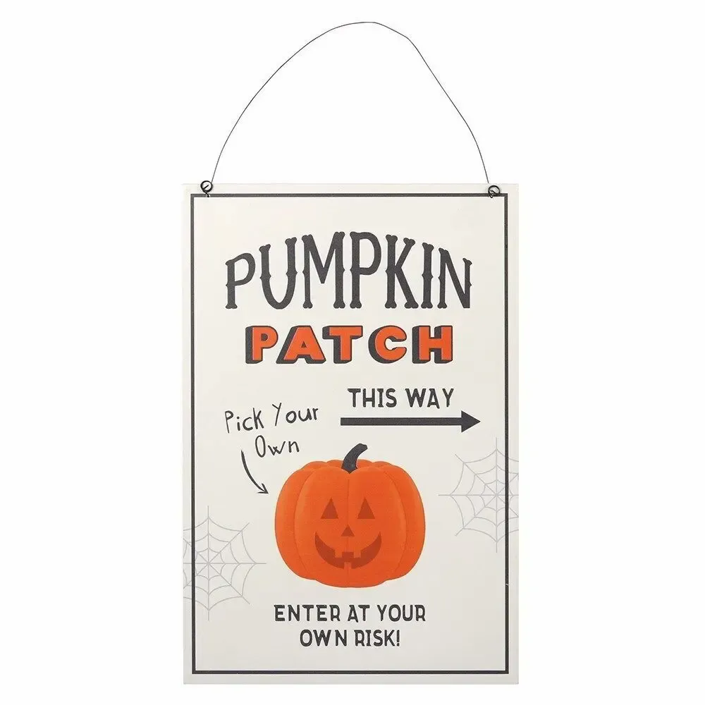 Panels - 30cm Pumpkin Patch Hanging Sign - SOMETHING DIFFERENT WHOLESALE
