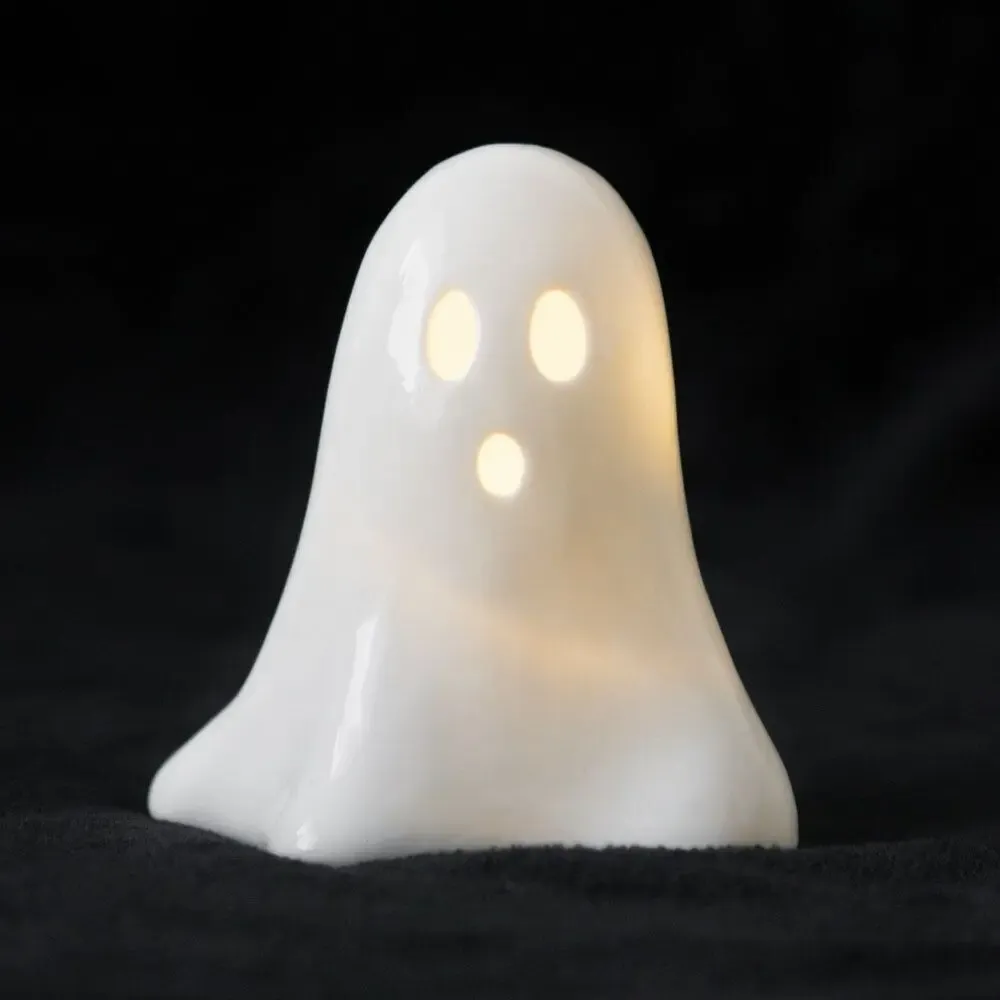 Table lamps - Ceramic Light Up LED Ghost - SOMETHING DIFFERENT WHOLESALE