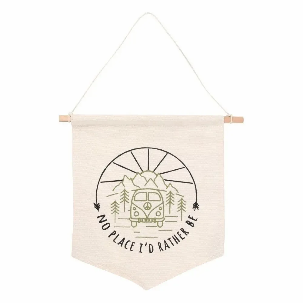 Guirlandes et boules de Noël - Drapeau en tissu Happy Camper - SOMETHING DIFFERENT WHOLESALE