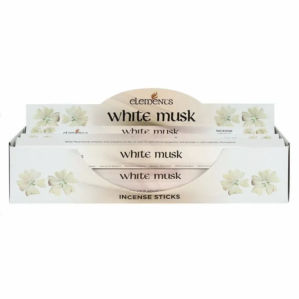 Home fragrances - Set of 6 Packets of Elements White Musk Incense Sticks - SOMETHING DIFFERENT WHOLESALE