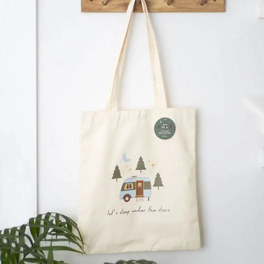 Bags and backpacks - Let's Sleep Under the Stars Caravan Polycotton Tote Bag - SOMETHING DIFFERENT WHOLESALE