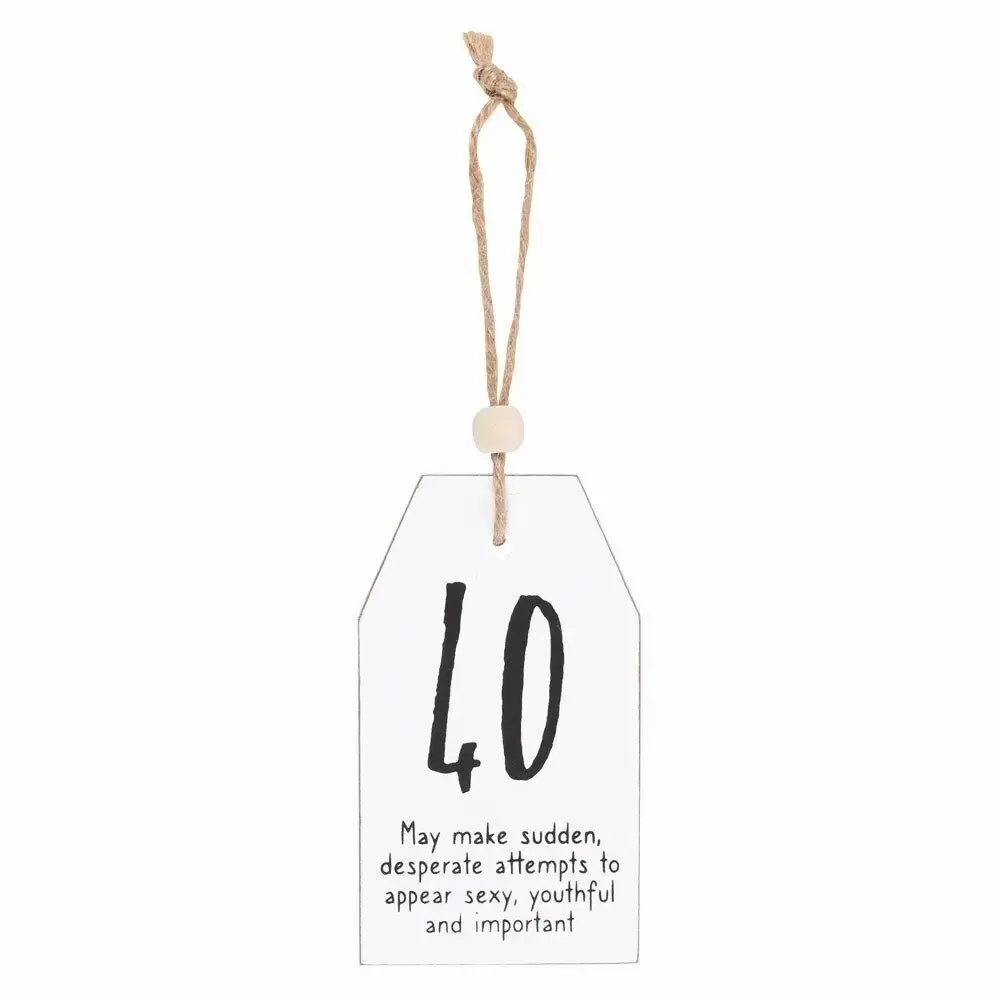 Panels - 40 Milestone Birthday Hanging Sentiment Sign - SOMETHING DIFFERENT WHOLESALE