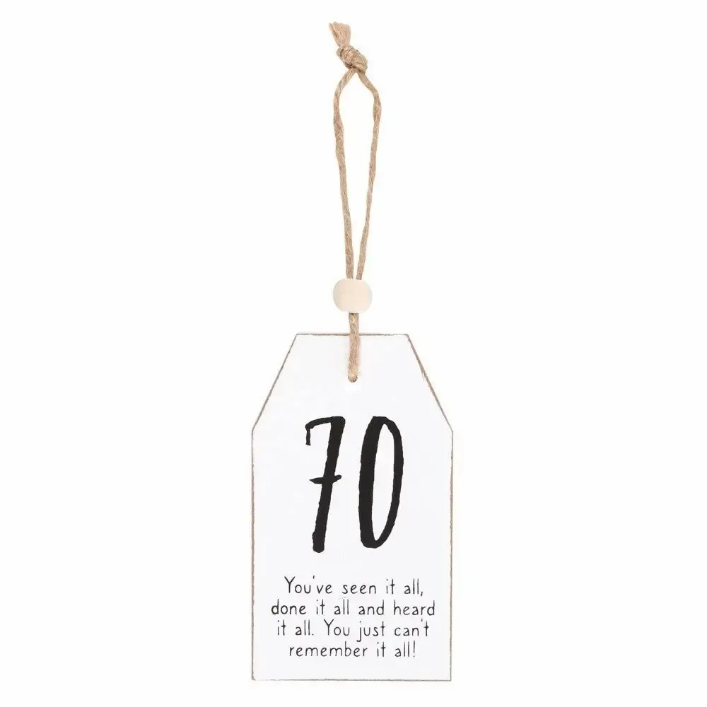 Panels - 70 Milestone Birthday Hanging Sentiment Sign - SOMETHING DIFFERENT WHOLESALE