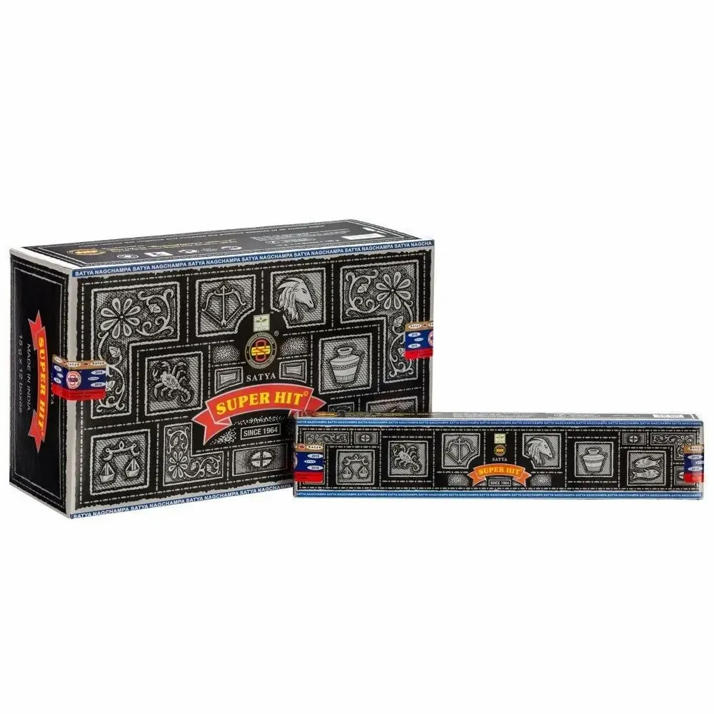 Parfums d'intérieur - Lot de 12 sachets d'encens Super Hit de Satya - SOMETHING DIFFERENT WHOLESALE