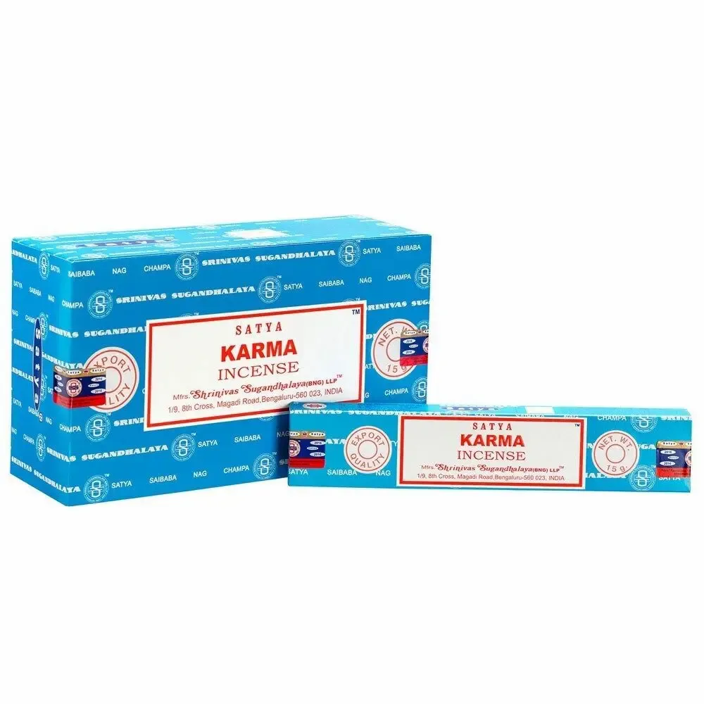 Home fragrances - Set of 12 Karma Incense Sticks by Satya (12/50) - SOMETHING DIFFERENT WHOLESALE