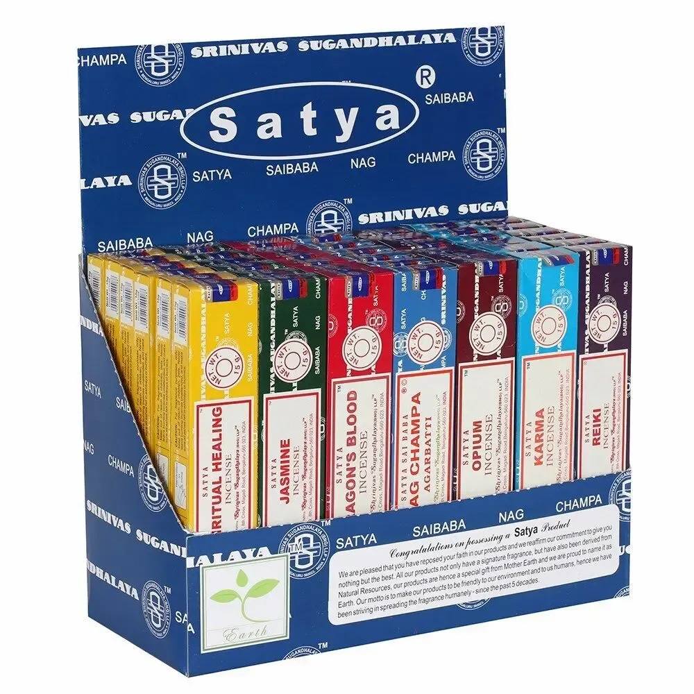 Home fragrances - Satya Incense Sticks Display Box Starter Pack- 1 (6/12) - SOMETHING DIFFERENT WHOLESALE