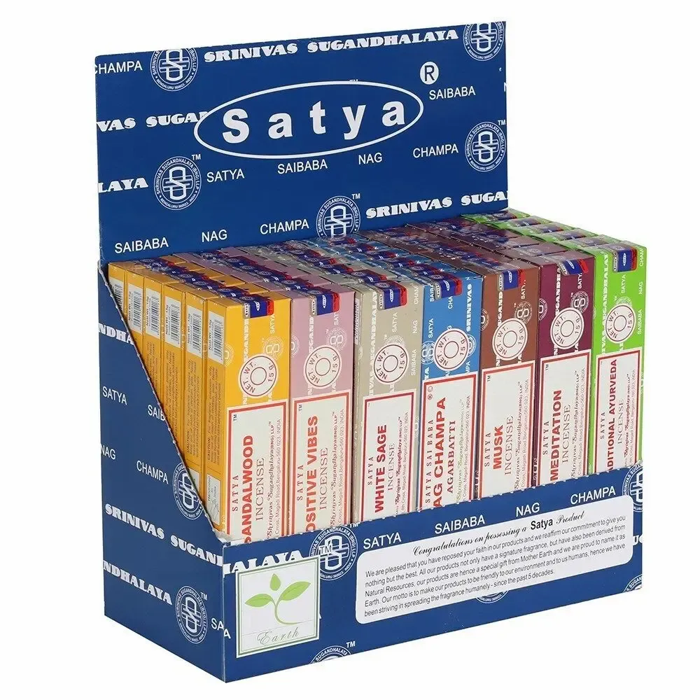 Home fragrances - Satya Incense Sticks Display Box Starter Pack- 2 (6/12) - SOMETHING DIFFERENT WHOLESALE