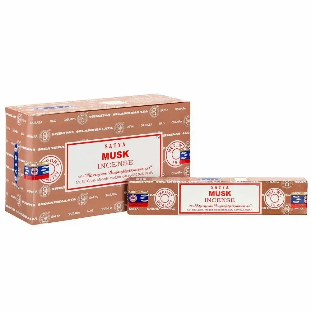 Home fragrances - Set of 12 Musk Incense Sticks by Satya (12/50) - SOMETHING DIFFERENT WHOLESALE