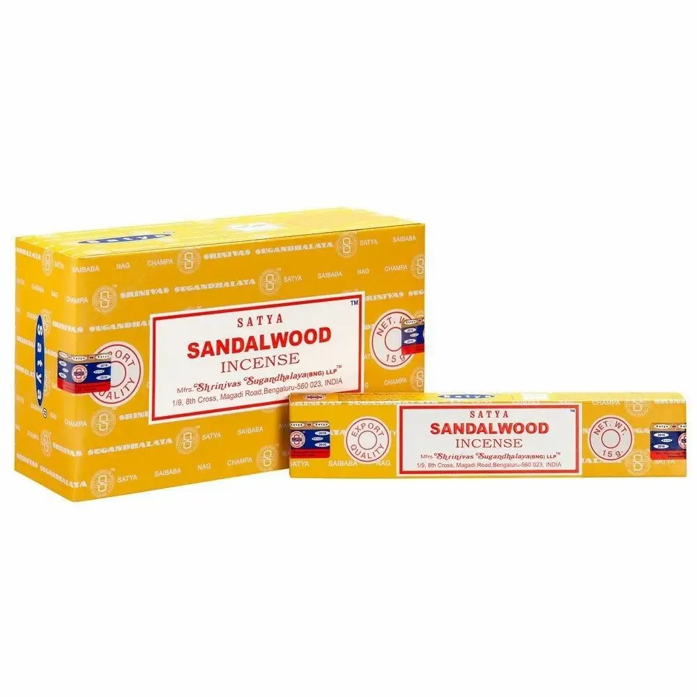 Home fragrances - Set of 12 Sandalwood Incense Sticks by Satya (12/50) - SOMETHING DIFFERENT WHOLESALE
