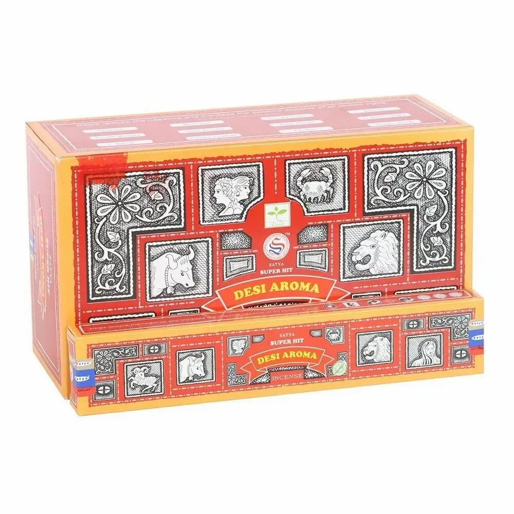 Home fragrances - Set of 12 Satya Superhit Desi Aroma Incense 15g (12/50) - SOMETHING DIFFERENT WHOLESALE