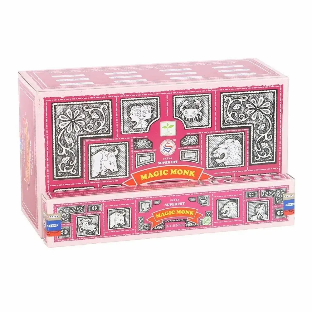 Parfums d'intérieur - Lot de 12 encens Satya Superhit Magic Monk 15g (12/50) - SOMETHING DIFFERENT WHOLESALE