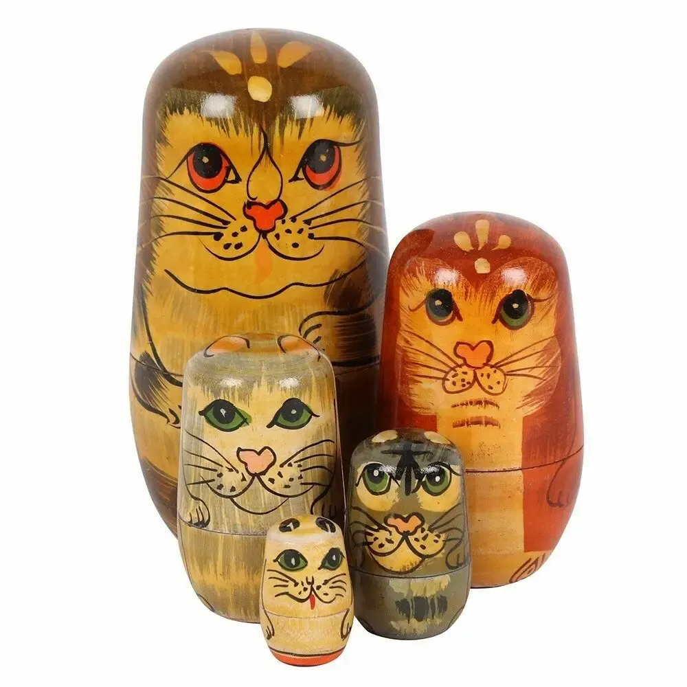 Ornaments - Cat Russian Doll - SOMETHING DIFFERENT WHOLESALE