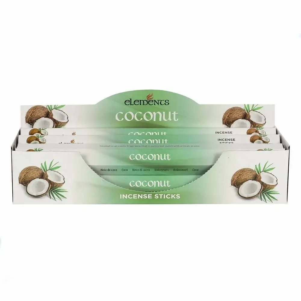 Home fragrances - Set of 6 Packets of Elements Coconut Incense Sticks - SOMETHING DIFFERENT WHOLESALE
