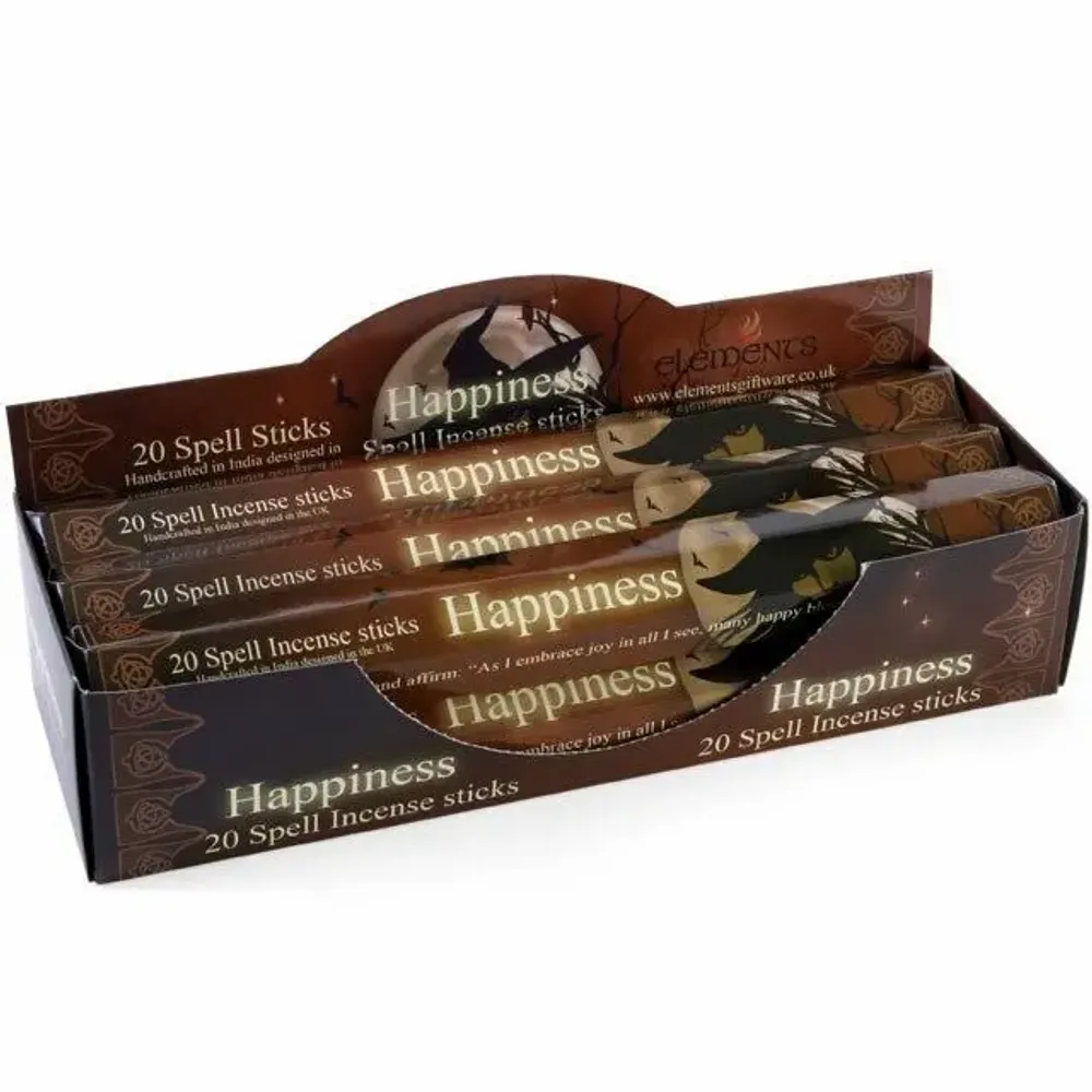 Home fragrances - Set of 6 Packets of Happiness Spell Incense Sticks by Lisa Parker - SOMETHING DIFFERENT WHOLESALE