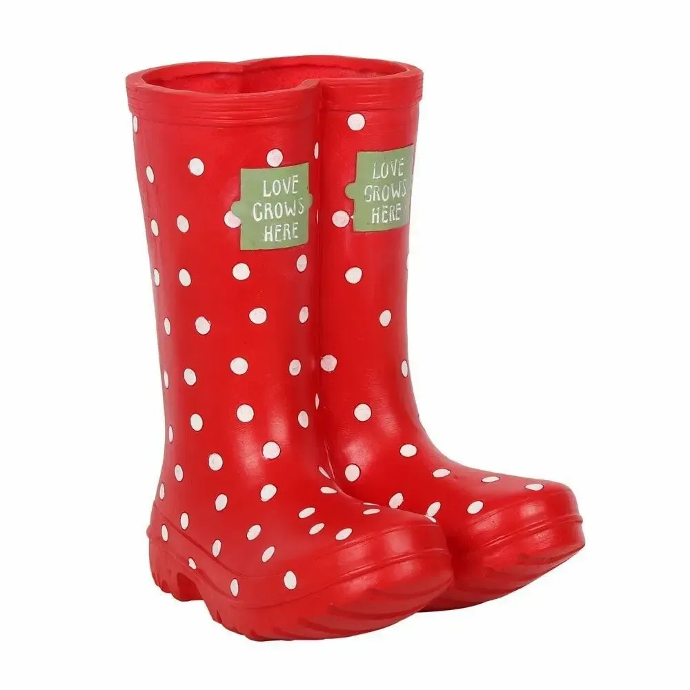 Flower pots - Red Welly Boot Planter - SOMETHING DIFFERENT WHOLESALE