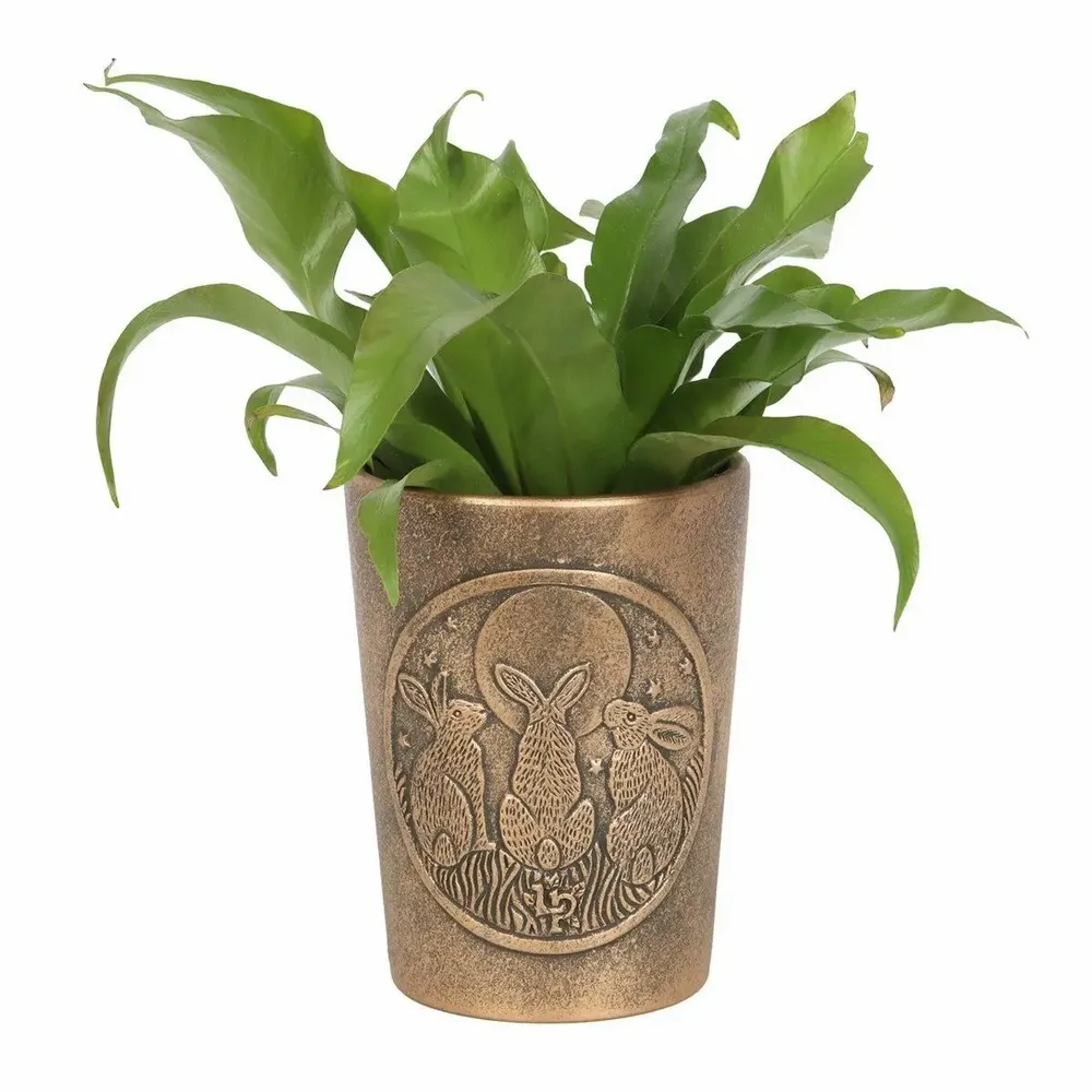 Flower pots - Moon Shadows Bronze Terracotta Plant Pot by Lisa Parker - SOMETHING DIFFERENT WHOLESALE