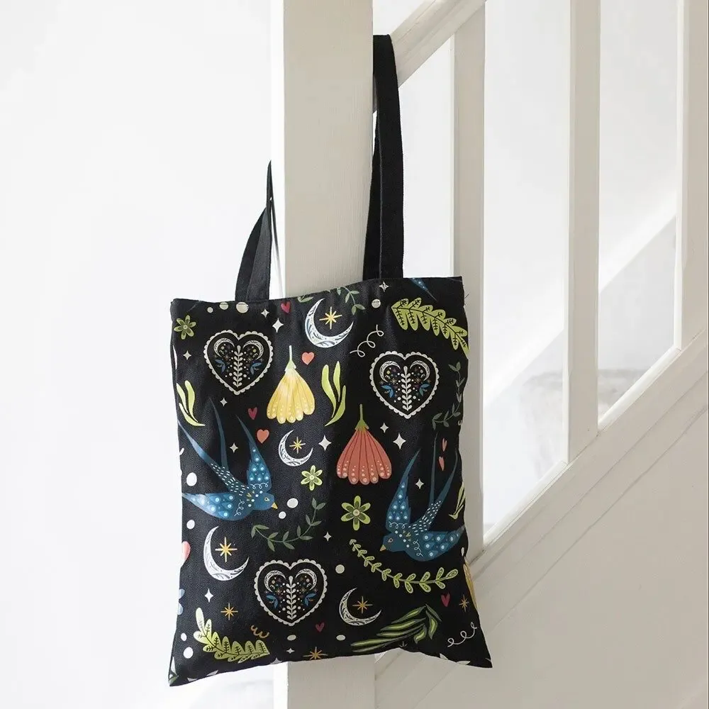Sacs et cartables - Sac fourre-tout en polycoton Midnight Bloom - SOMETHING DIFFERENT WHOLESALE