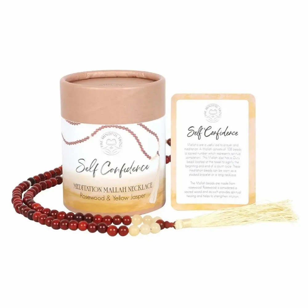 Jewelry - Self Confidence Rosewood & Yellow Jasper Mallah Necklace - SOMETHING DIFFERENT WHOLESALE