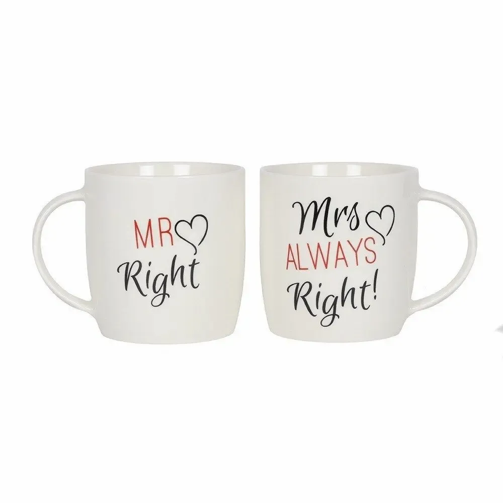 Mugs - Set of 2 Mr & Mrs Mugs - SOMETHING DIFFERENT WHOLESALE
