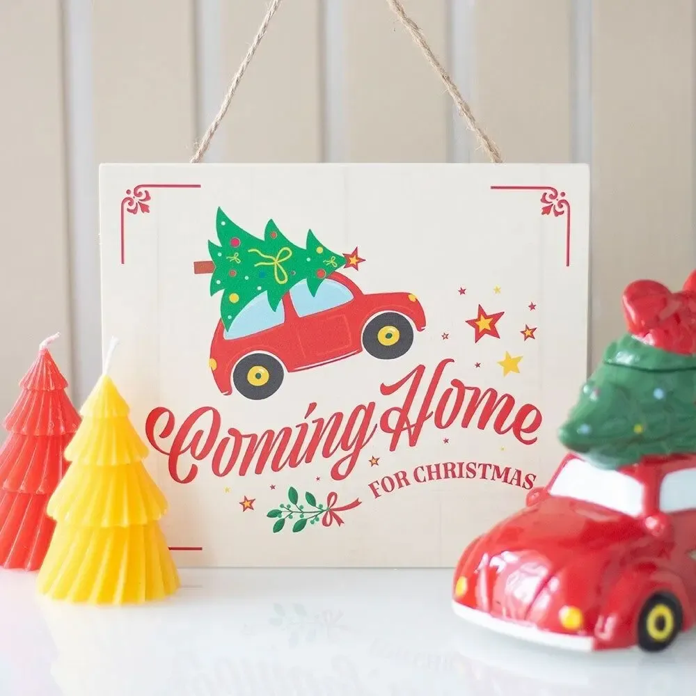 Panels - Coming Home for Christmas Hanging Sign - SOMETHING DIFFERENT WHOLESALE