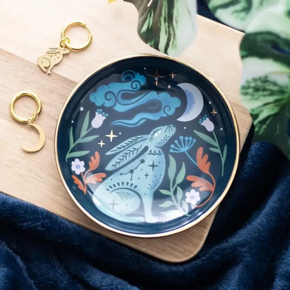 Jewelry - Midnight Hare Trinket Dish - SOMETHING DIFFERENT WHOLESALE