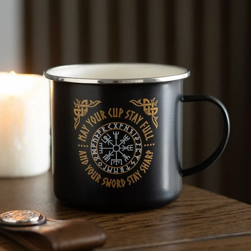 Tasses et mugs - Mug émaillé Viking Compass - SOMETHING DIFFERENT WHOLESALE